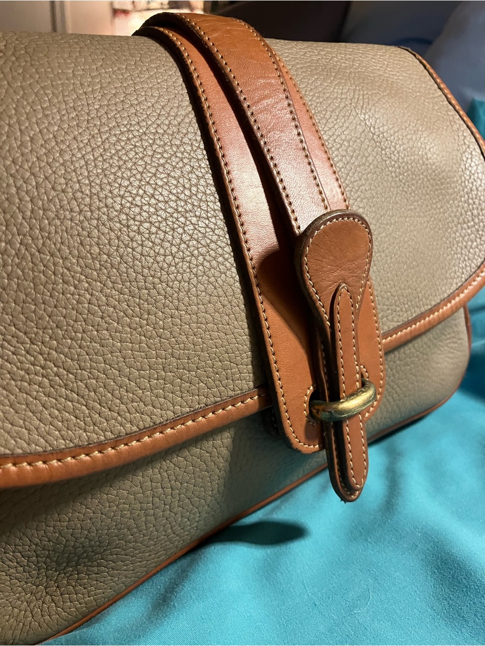 Vintage 80s Dooney & Bourke Over-Under Equestrian Crossbody